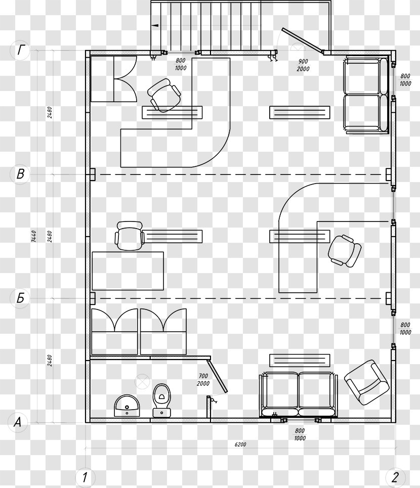 Floor Plan Architecture Technical Drawing - Artwork - Design Transparent PNG