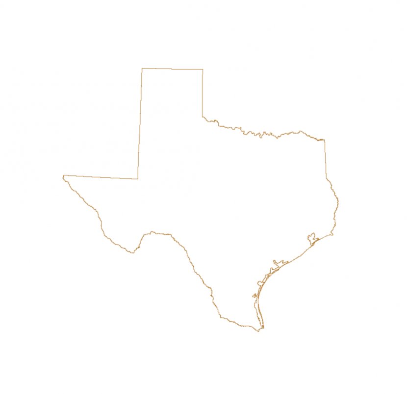 Texas Clip Art - Blog - Outline Of The State Transparent PNG