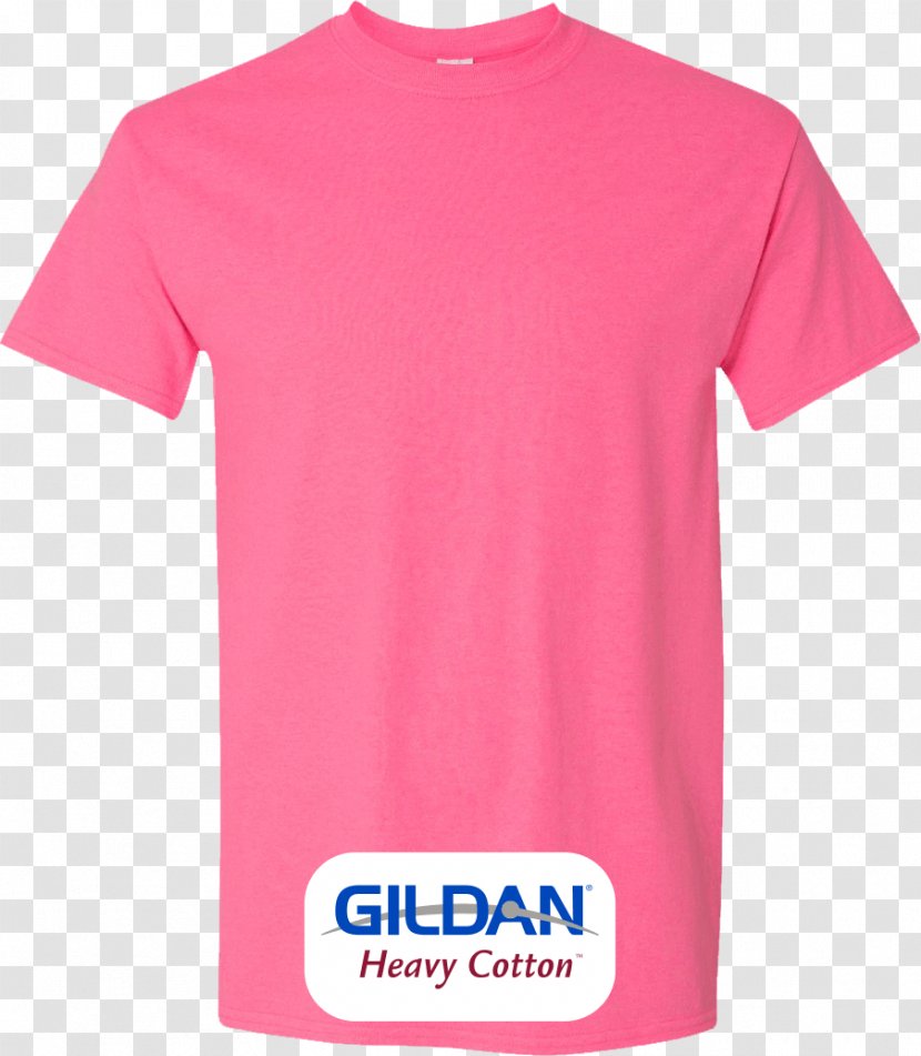 Printed T-shirt Gildan Activewear Clothing - T Shirt - Pink Tshirt Transparent PNG