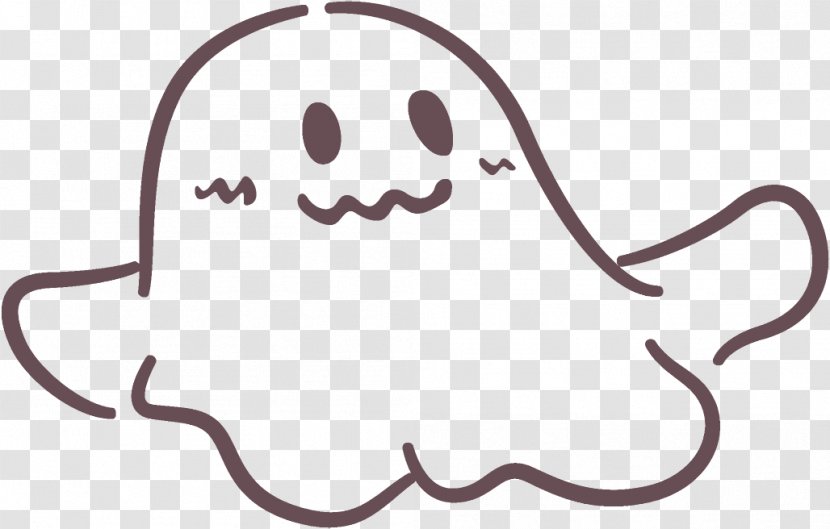 Ghost Halloween - Smile - Coloring Book Transparent PNG