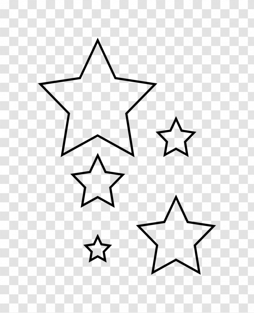 Star Stencil Template Clip Art - Snowflake Transparent PNG