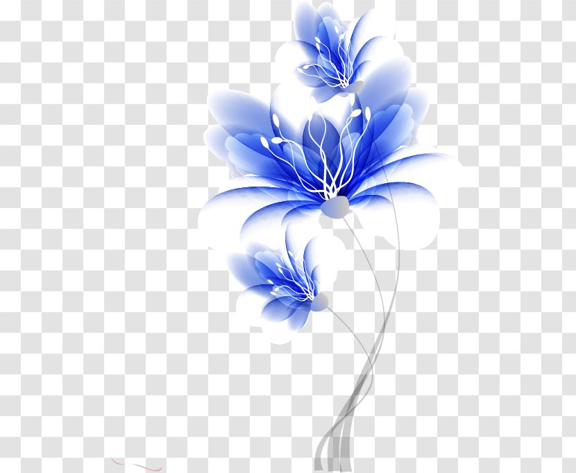 Flower Blue Drawing - Hand-painted Pattern Dream Transparent PNG