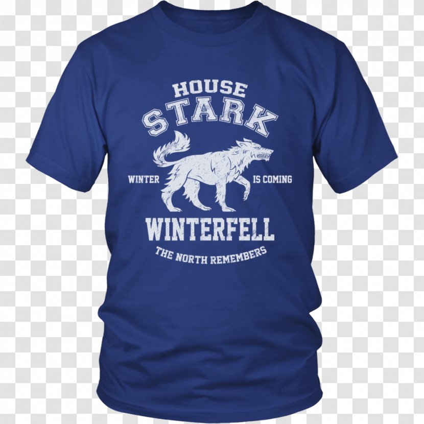 T-shirt Jon Snow Hoodie Arya Stark The North Remembers - Blue Transparent PNG