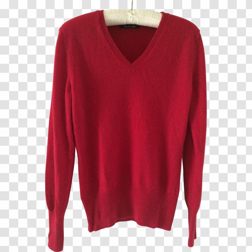 Sleeve Maroon Neck - Sweater - Women's Sweaters Transparent PNG