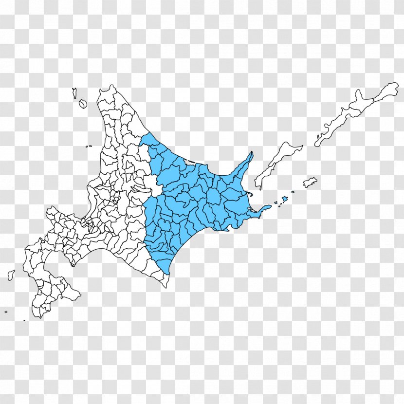 Blank Map Hokkaido LINE Animal - Area Transparent PNG