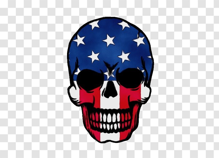 Flag Head Skull Bone Logo - Sticker Symbol Transparent PNG
