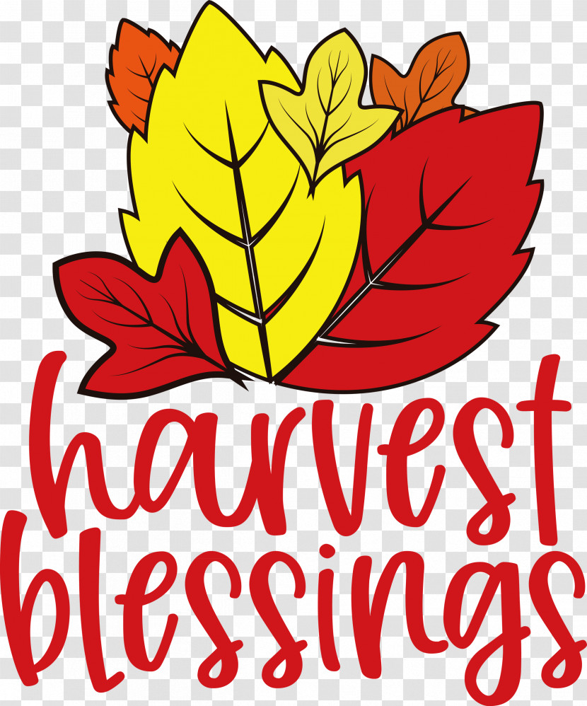 HARVEST BLESSINGS Thanksgiving Autumn Transparent PNG