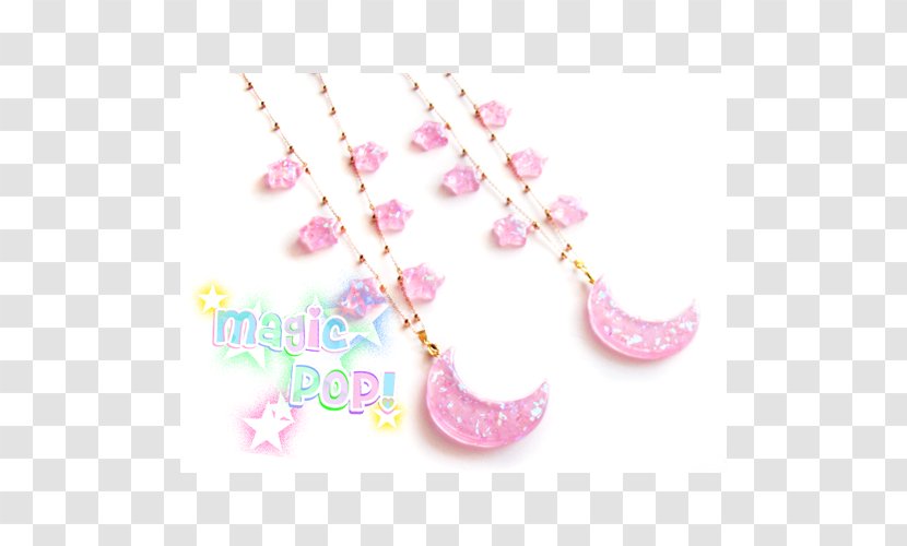 Necklace Earring Charms & Pendants Body Jewellery - Pink Moon Transparent PNG
