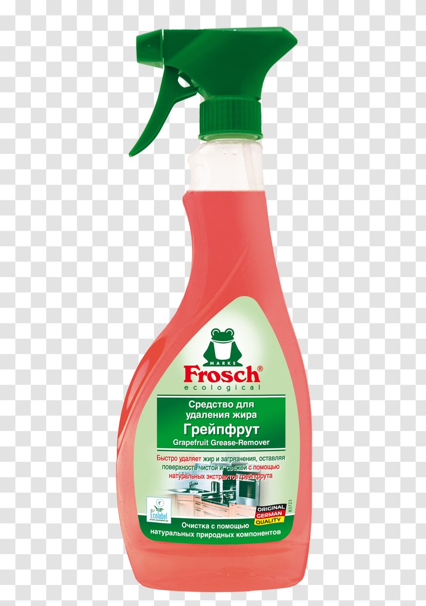 Frosch Grapefruit Kitchen Cleaner Spray Bottle, 500ml (Pack Of 2) Dishwashing Liquid Detergent Cleaning Transparent PNG