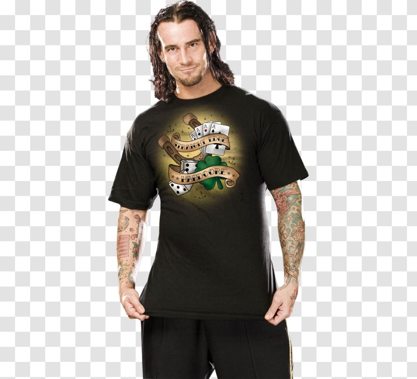CM Punk Long-sleeved T-shirt Shoulder - Cm Transparent PNG