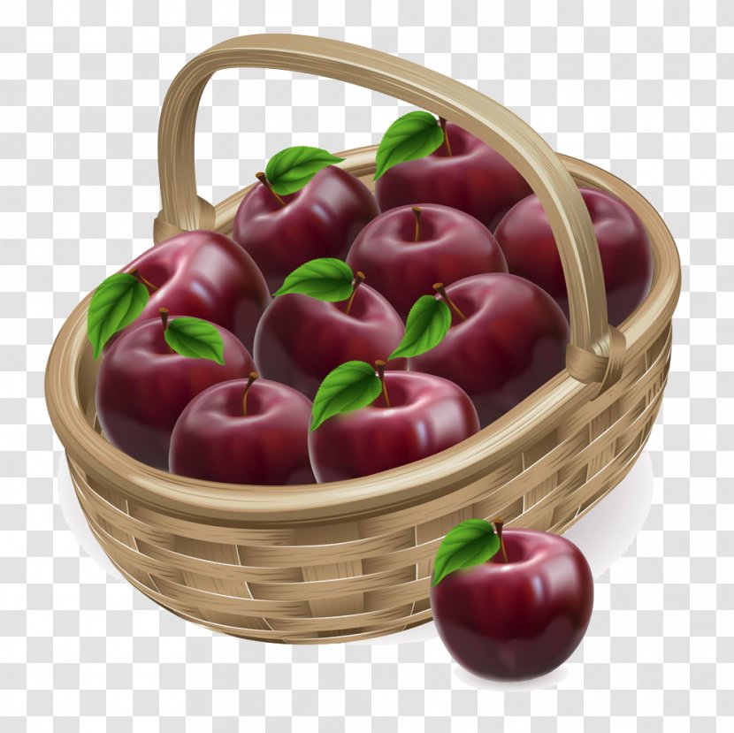 The Basket Of Apples Royalty-free Illustration - Vector Red Apple Transparent PNG