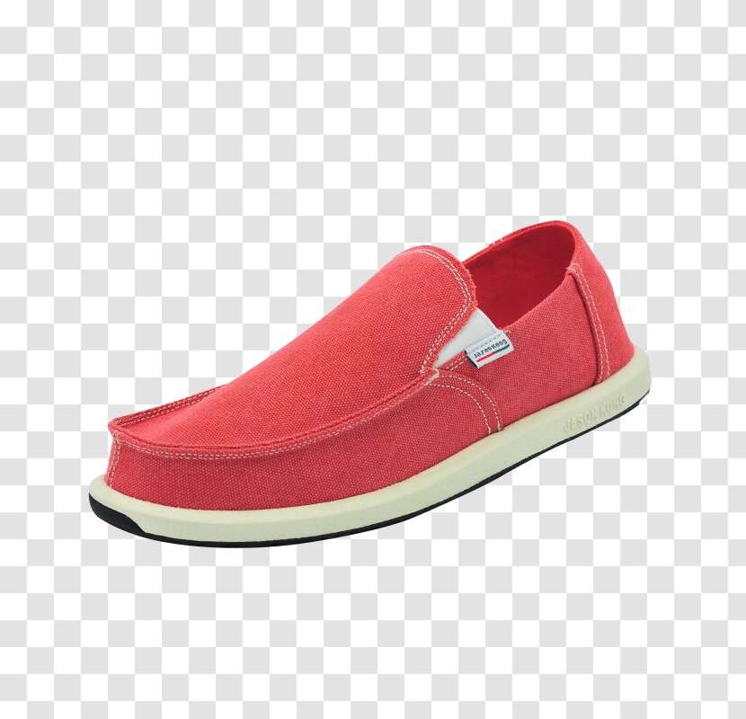 Slip-on Shoe Linen - Designer - Red Casual Shoes Transparent PNG