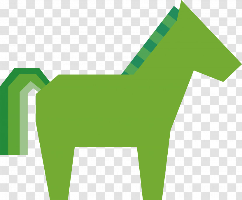 Horse Green Font Meter Line Transparent PNG