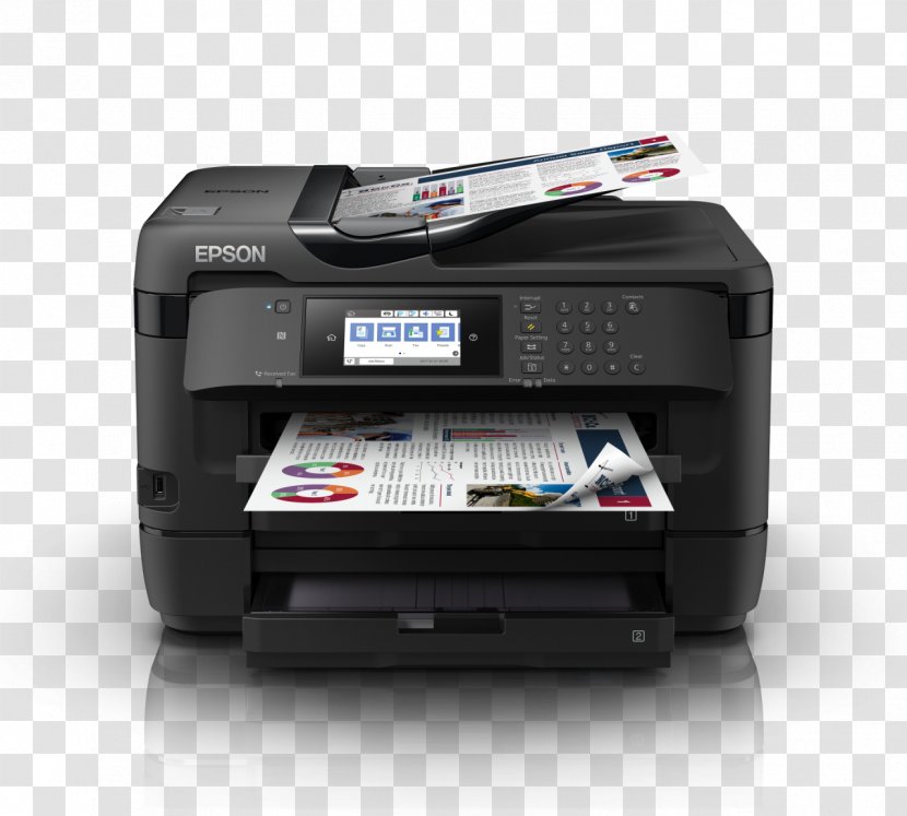 Inkjet Printing Multi-function Printer Epson WorkForce 7720 - Photocopier Transparent PNG