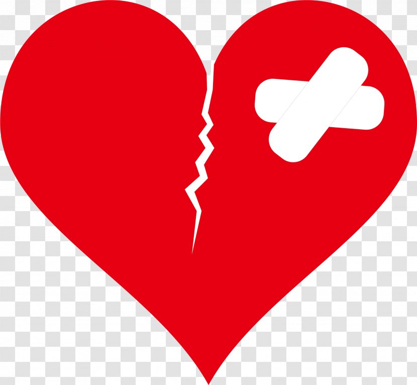 Heart Valentine's Day Clip Art - Silhouette - Injured Transparent PNG