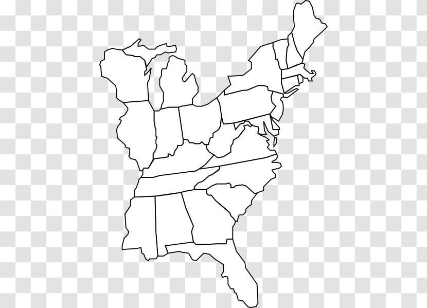 United States Blank Map World Geography - Mapquest - East Coast Of The Transparent PNG