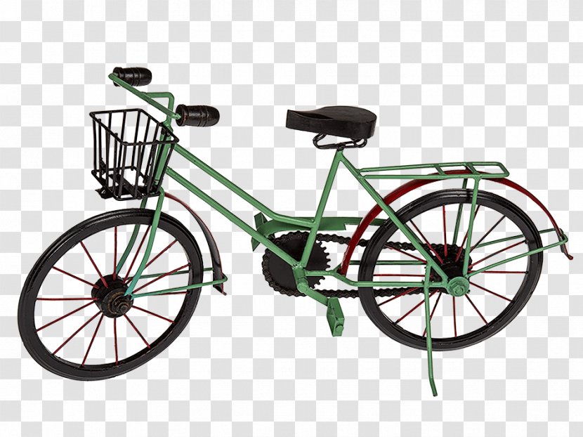 Bicycle Color Metal Cyclist Green - Mode Of Transport - Wooden Basket Transparent PNG