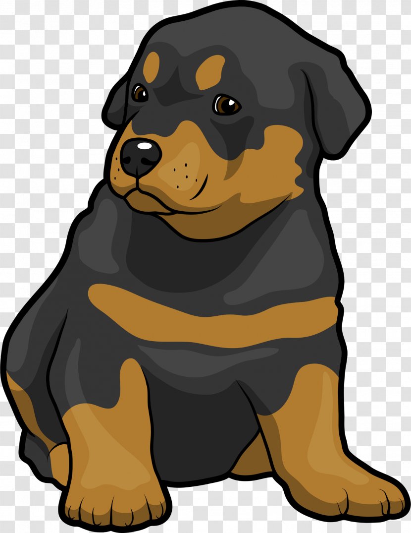 How To Train Your Rottweiler Puppy Dog Breed Clip Art - Vulnerable Native Breeds Transparent PNG