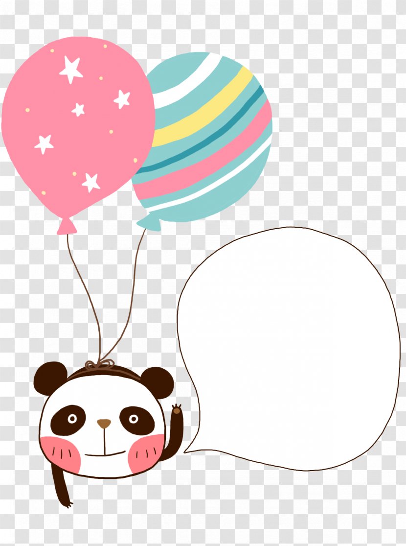 Giant Panda Speech Balloon Cartoon - Tree - Dialog Transparent PNG