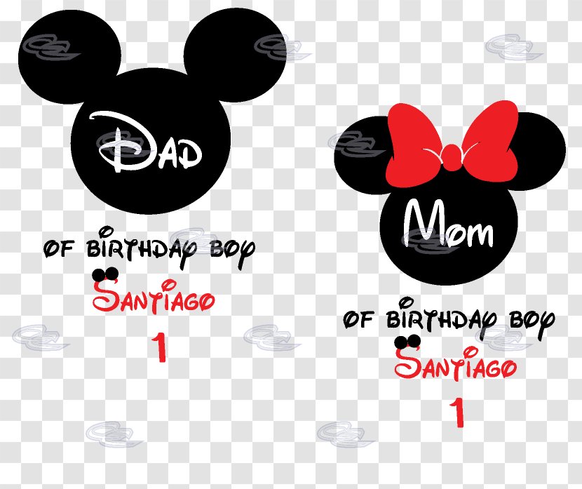 T-shirt Mickey Mouse Child Father Birthday - Shirt Transparent PNG