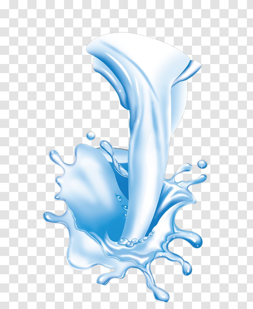 Cows Milk Dairy Cattle - Electric Blue - Drops Splash Transparent PNG