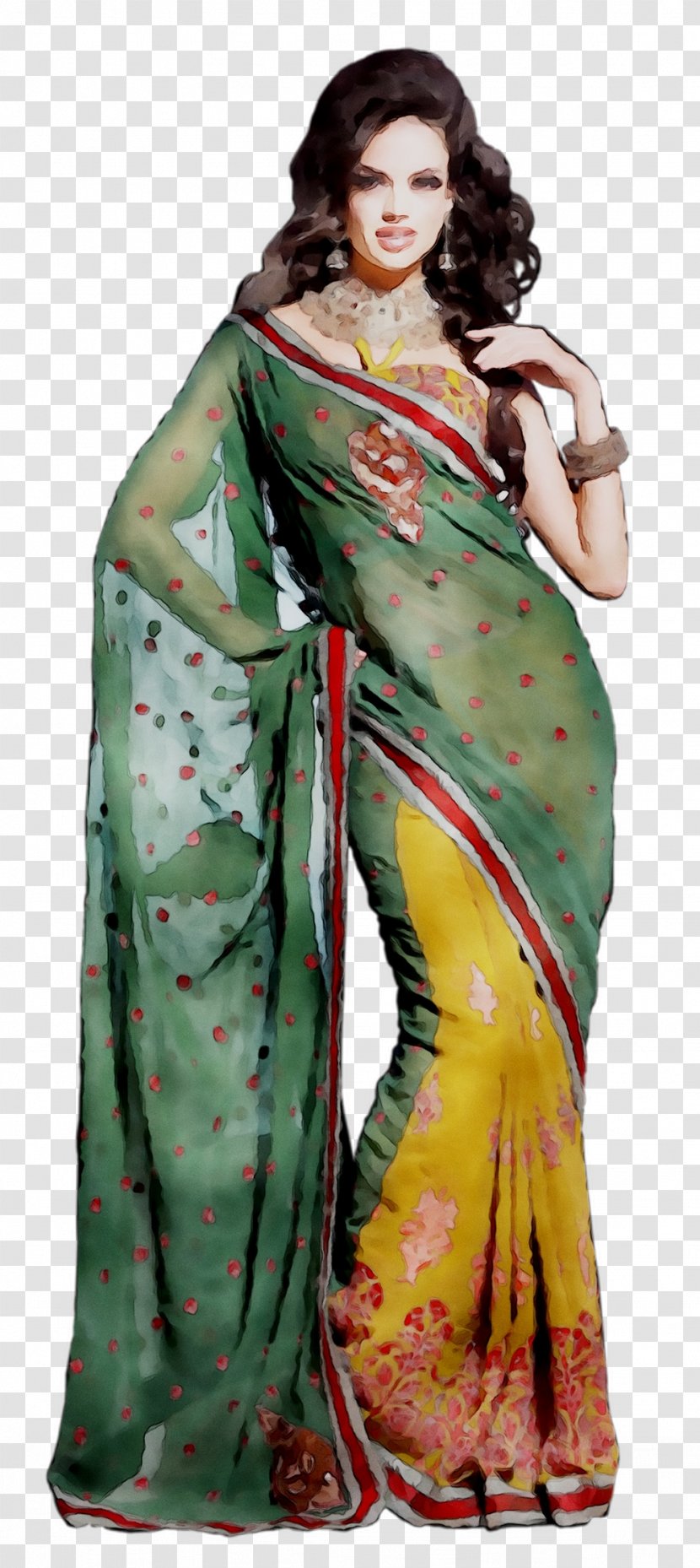 Sari Fashion Maroon - Clothing - Silk Transparent PNG