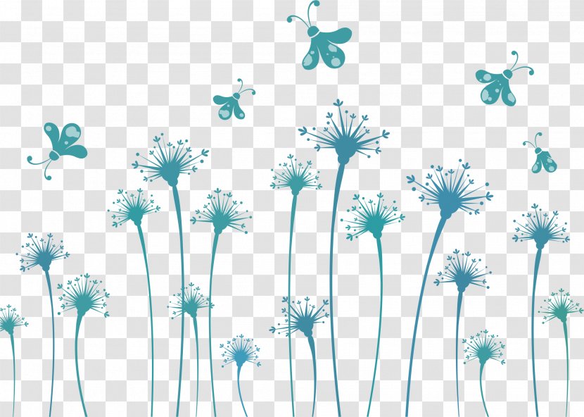 Adobe Illustrator - Flora - Dandelion Pattern Transparent PNG