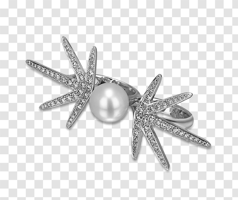 Jewellery Gemstone Pearl Diamond Brooch - Body Transparent PNG