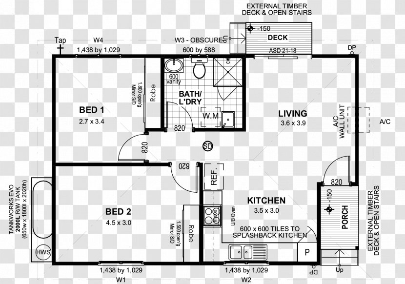 Floor Plan Apartment Acrow Investments - Diagram Transparent PNG