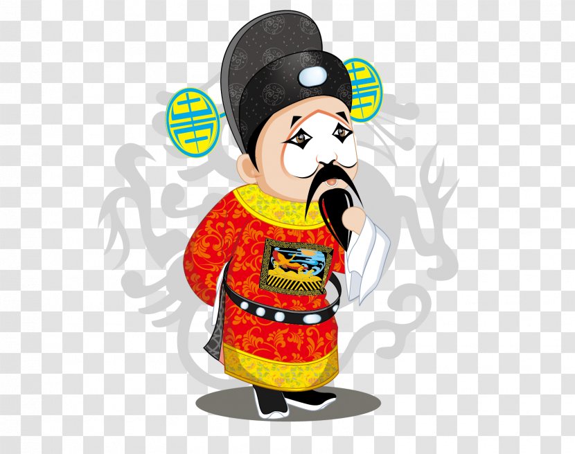 Cartoon Peking Opera Character - Theater Clown Transparent PNG