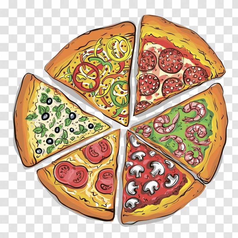 Pizza Take-out Italian Cuisine Illustration - Dish Transparent PNG
