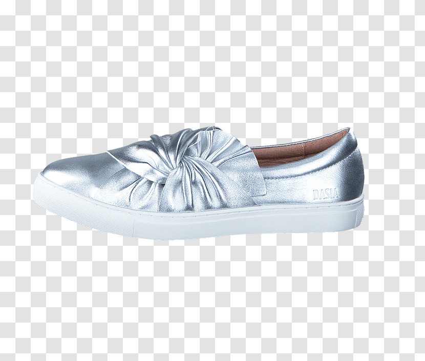 Shoe Sneakers Blue Silver Leather - White Transparent PNG