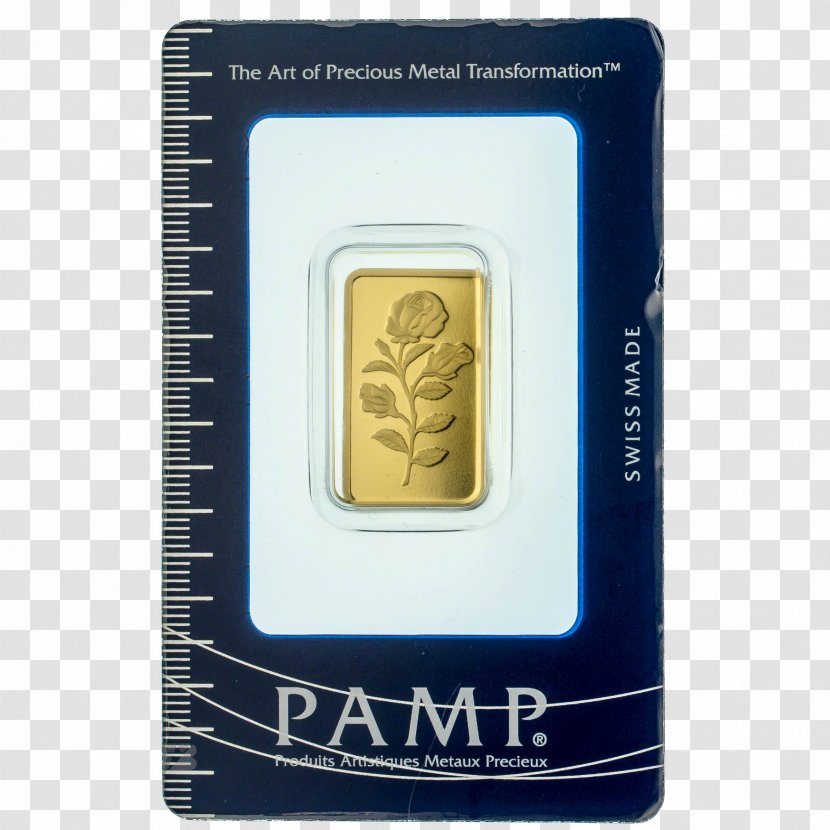 Gold Bar PAMP Bullion Precious Metal - Metallurgical Assay Transparent PNG