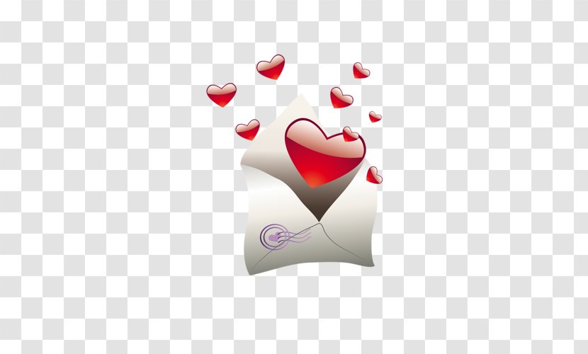 Valentines Day Letter Heart Clip Art - Valentine Envelope Material Free Dig Transparent PNG