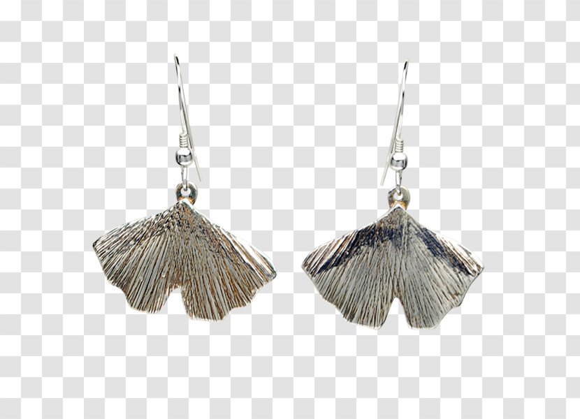 Earring Ginkgo Biloba Jewellery Sterling Silver - Tree - Overlooking Transparent PNG