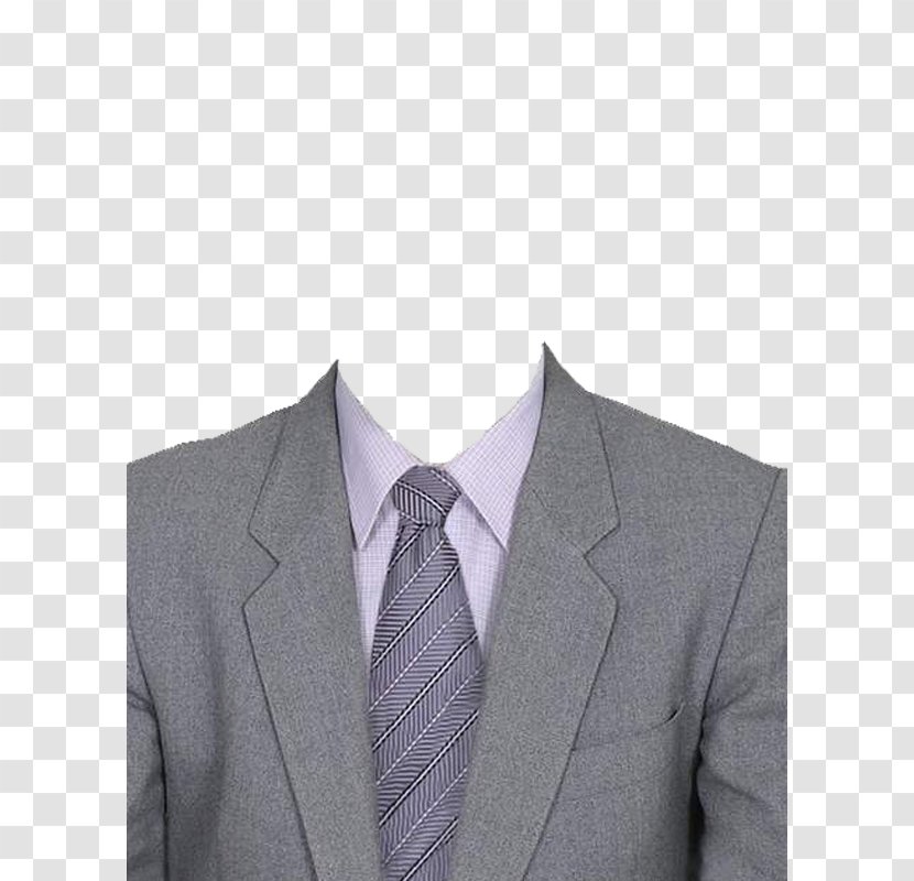 Suit Clothing - Gray And Tie Transparent PNG