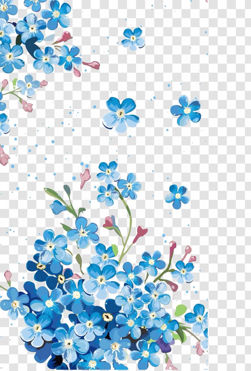 Flower Photography Illustration - Android - Blue Flowers Transparent PNG