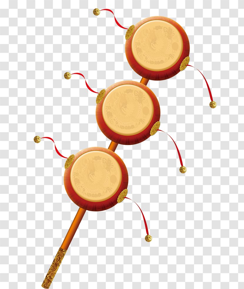 Pellet Drum Traditional Japanese Musical Instruments Percussion - Heart Transparent PNG