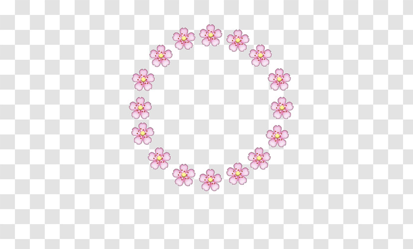 Pink Pattern Circle Plant Body Jewelry Transparent PNG