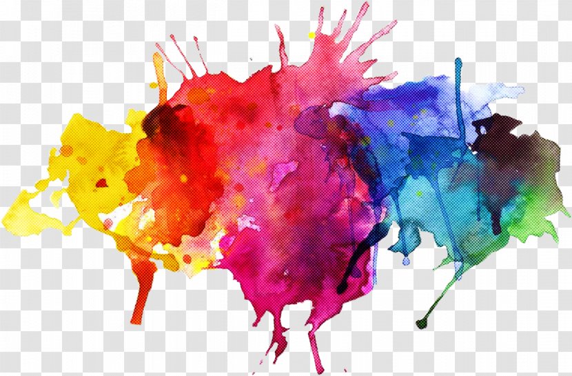 Watercolor Paint Colorfulness Ink Magenta Transparent PNG