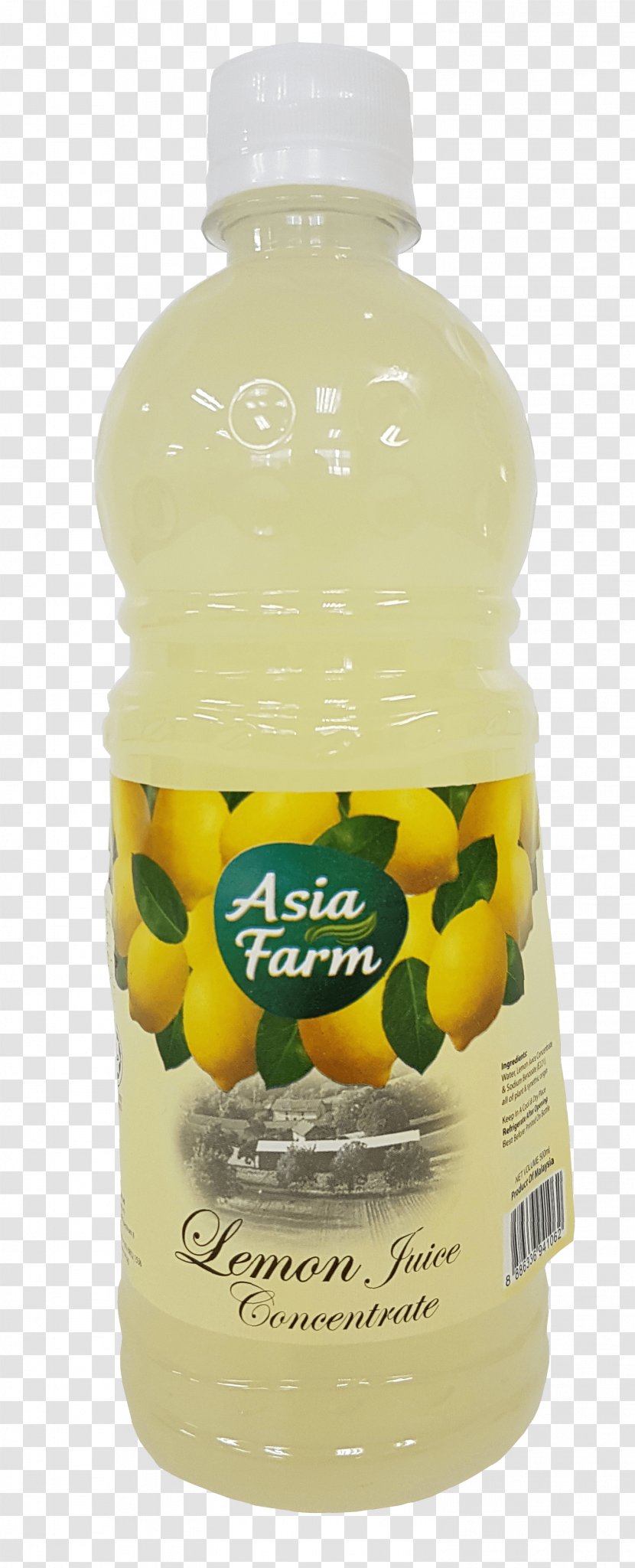 Lemon Juice Concentrate Drink - Bottle Transparent PNG