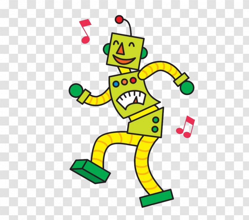 Disco Robot Dancer Cartoon - Frame - Happy Transparent PNG
