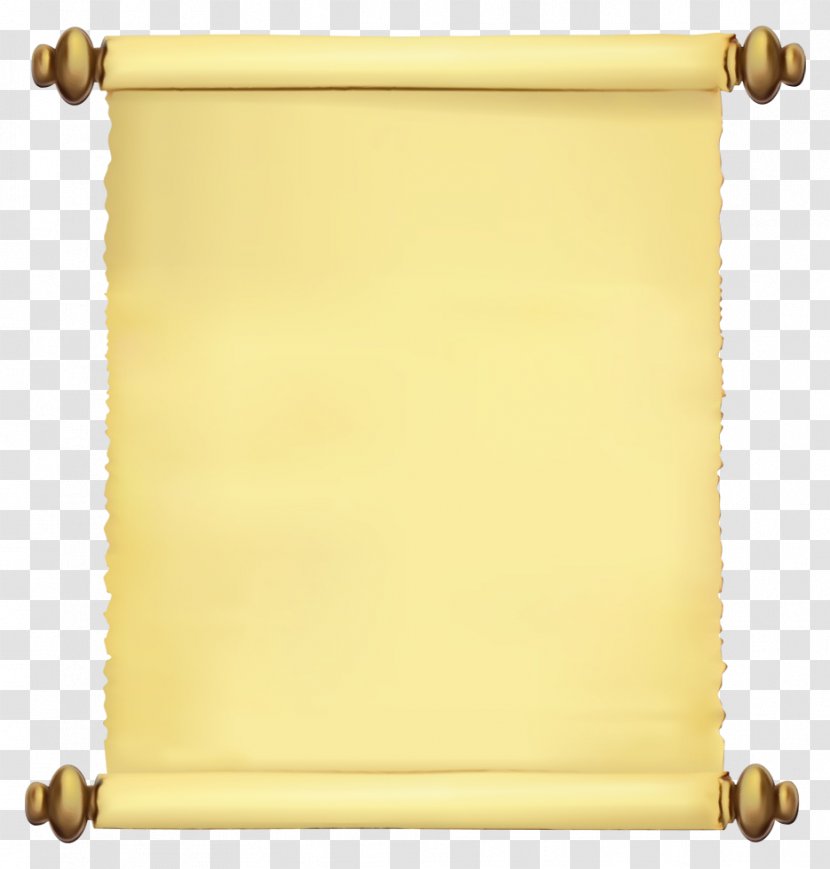 Yellow Background - Scroll - Brass Transparent PNG