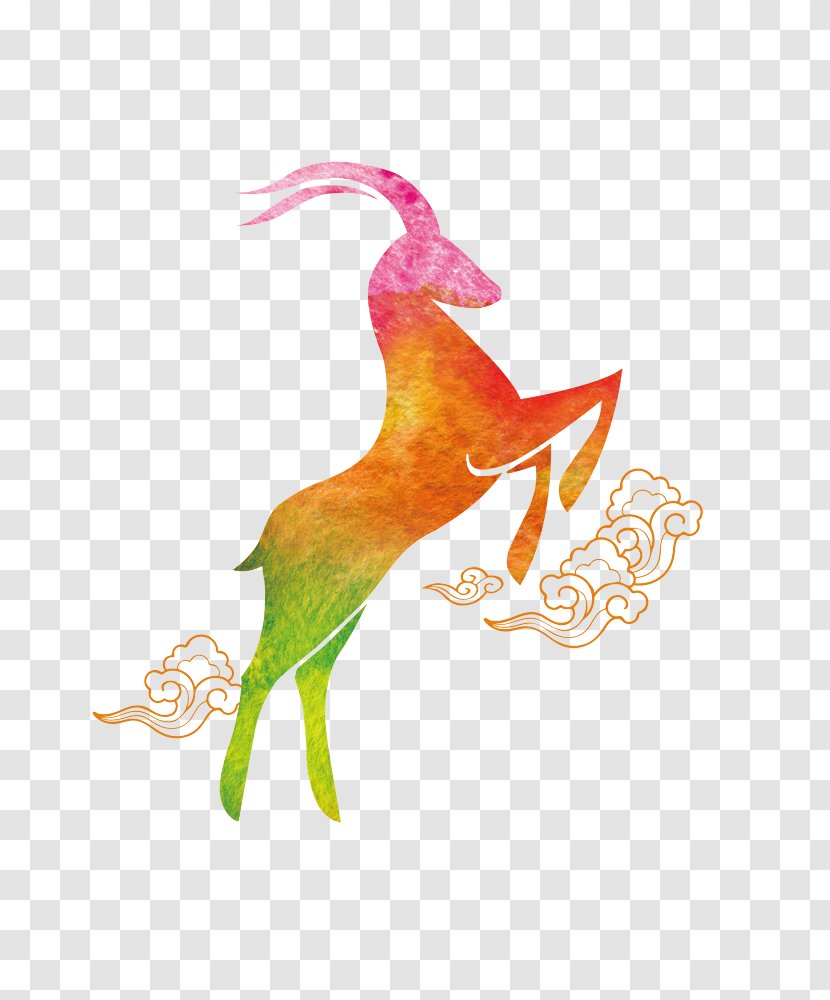 Goat Sheep Royalty-free Illustration - Giraffe - Color Gradient Transparent PNG