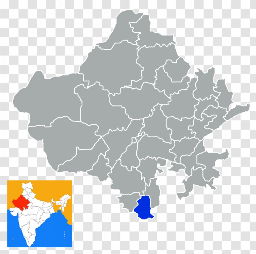 Jhunjhunu District Blank Map - Royaltyfree - Chief Minister Of Madhya Pradesh Transparent PNG