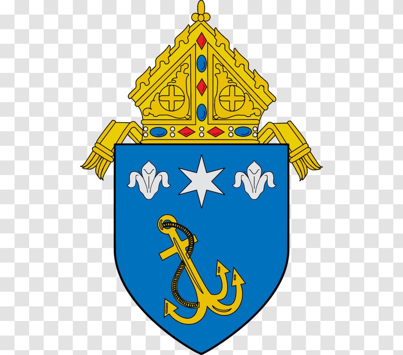 Roman Catholic Diocese Of Wichita Coat Arms Ecclesiastical Heraldry Papal Coats - Yellow - Day Virgin Guadalupe Transparent PNG