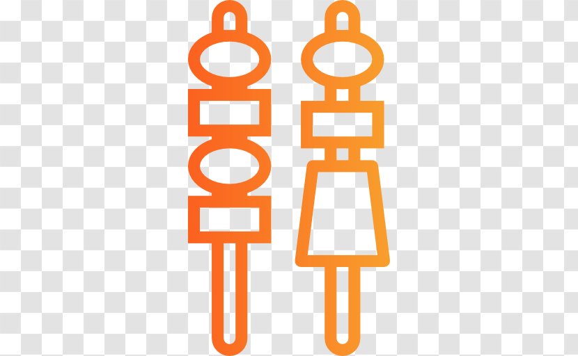 Line Angle Number Clip Art - Orange - Barbecue Skewer Transparent PNG