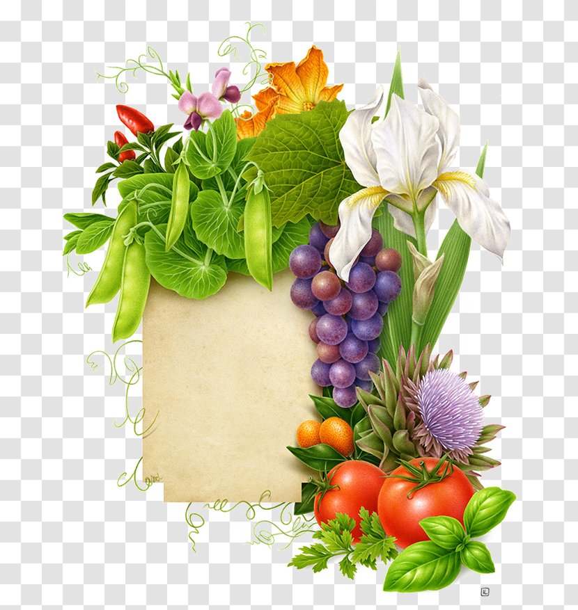 Vegetable Fruit Auglis - Floral Design - Fruits And Vegetables Transparent PNG