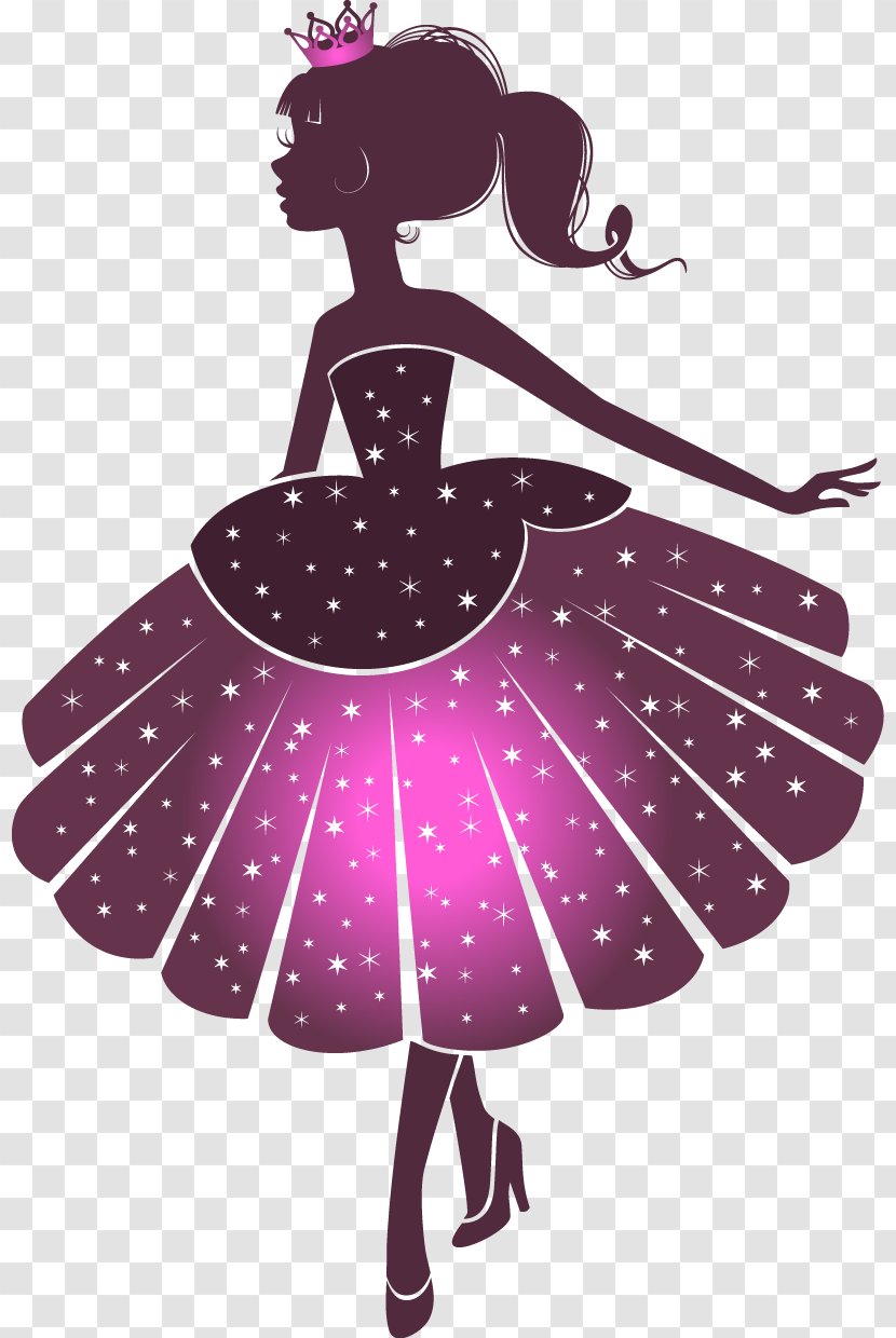 Royalty-free Princess Stock Photography Silhouette - Flower - Cartoon Transparent PNG