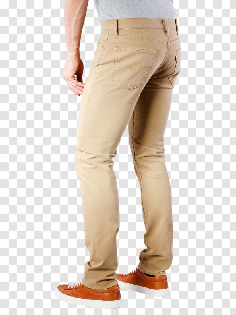 Jeans Denim Khaki - Pocket - Beige Trousers Transparent PNG